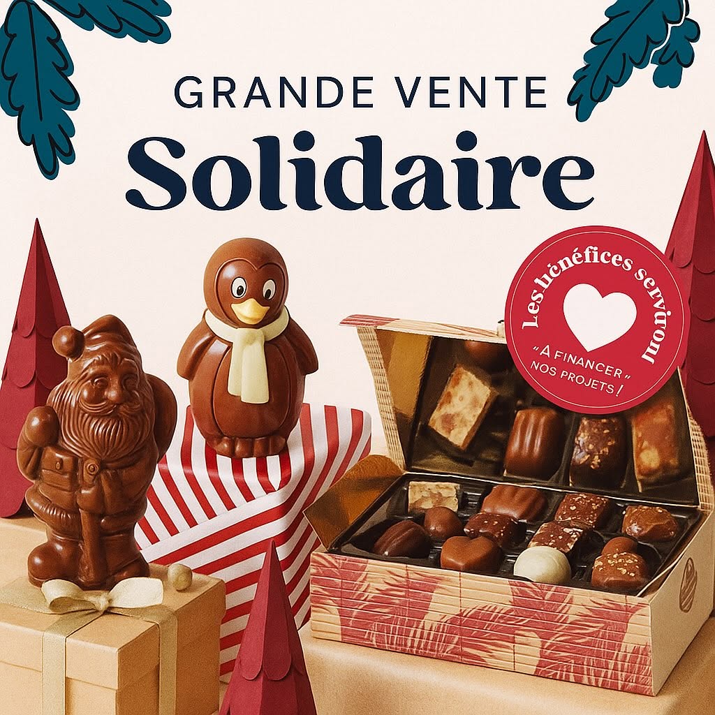 Affiche de la grande vente solidaire de chocolats