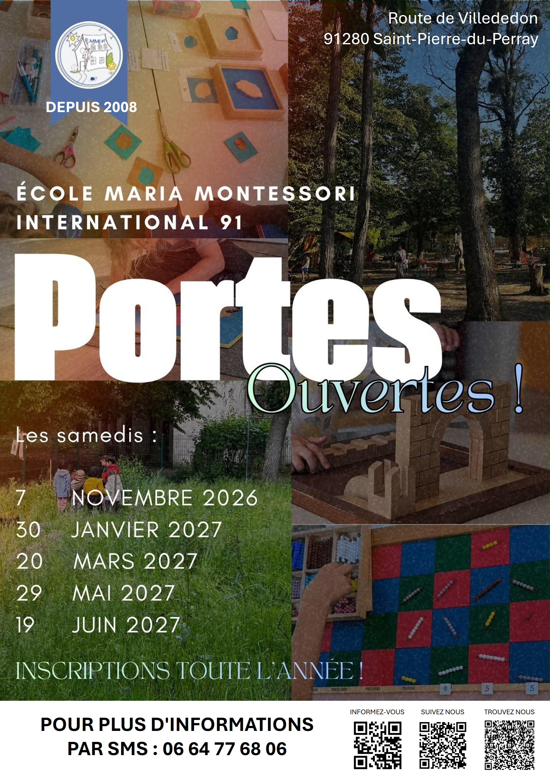 Affiche des journées portes ouvertes 2026-2027 d’EMMI.91